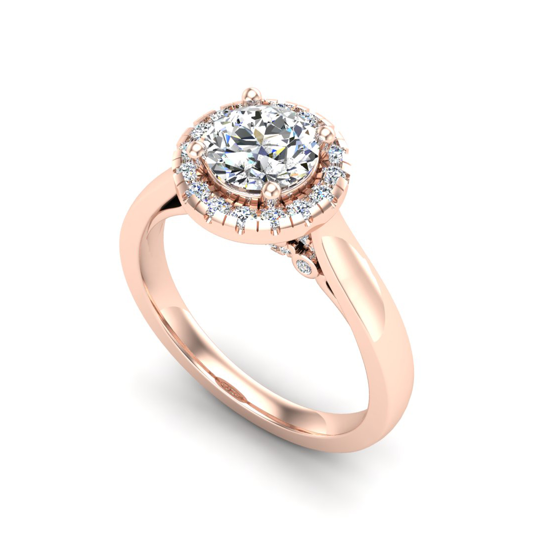 Gia Halo Engagement Ring